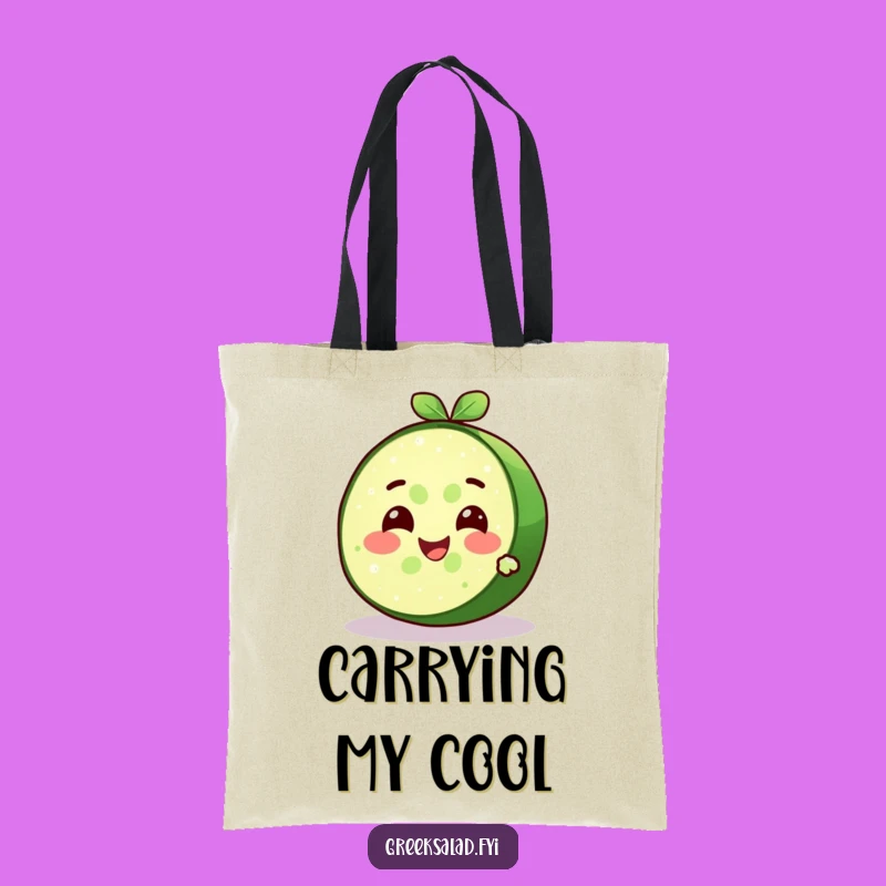 Funny Cucumber Slice Tote Bag - Cool & Refreshing Everyday Carry