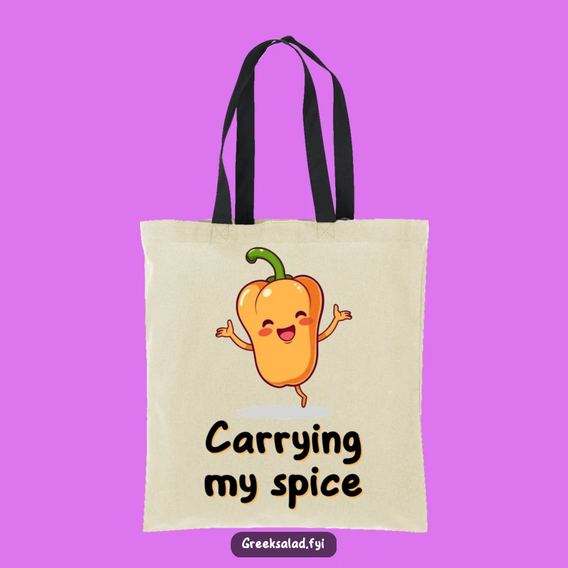 Funny Bell Pepper Jig Tote Bag - Spacious & Lively Carryall, Gift