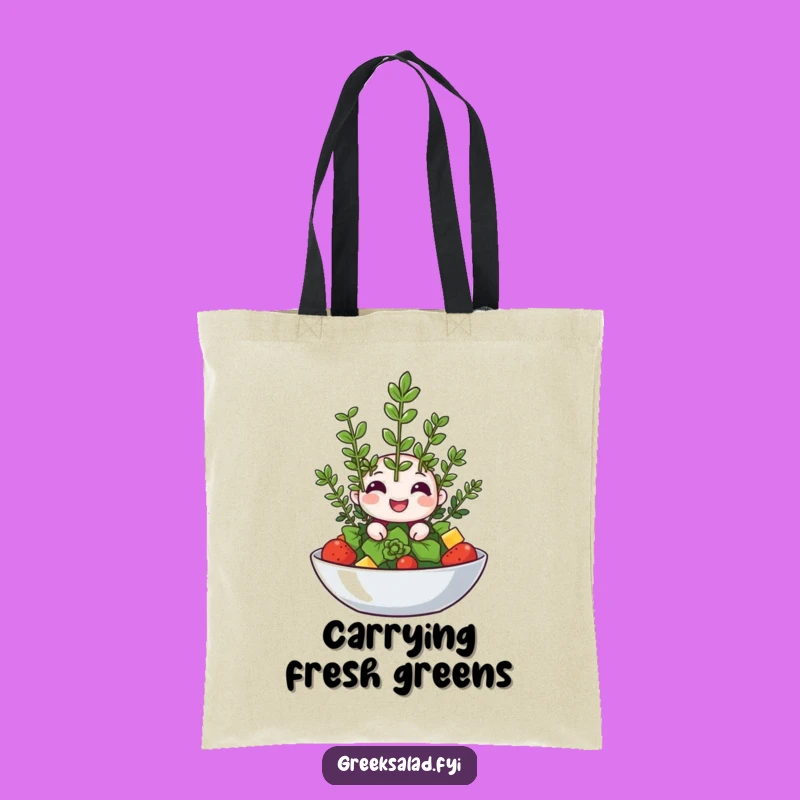 Funny Happy Oregano Wink Tote Bag: Carry Your Fresh Finds with Herbal Humor!