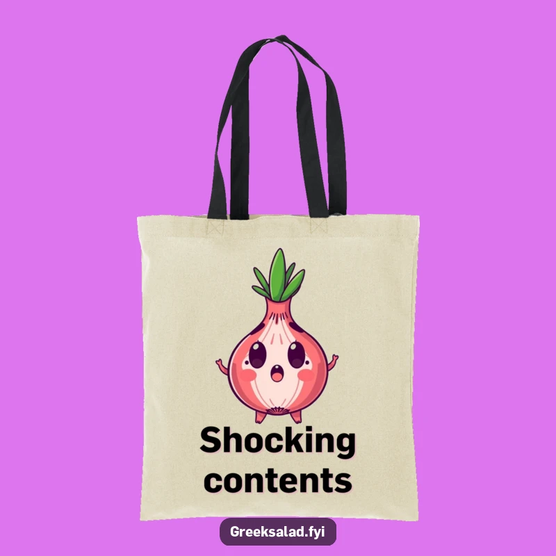 Funny Surprised Onion Tote Bag: Shocking Style, Perfect Humorous Gift