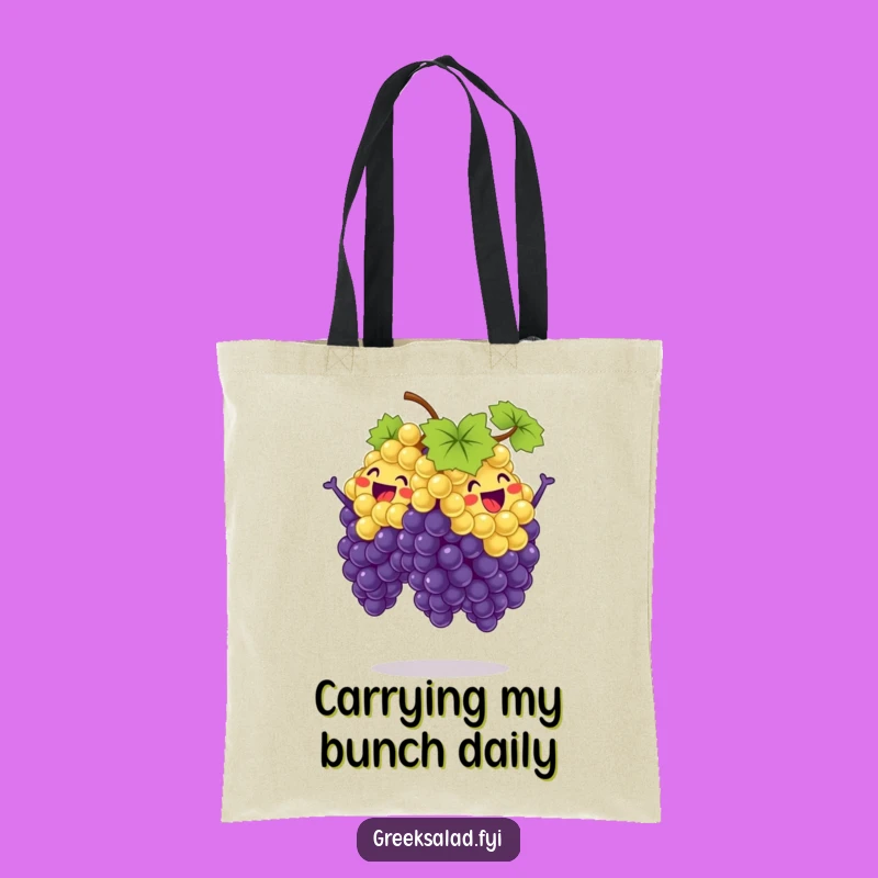 Funny Synchronized Grape Jump Tote Bag - Stylish and Hilarious Fruit Carry-all, Great Funny Gift!