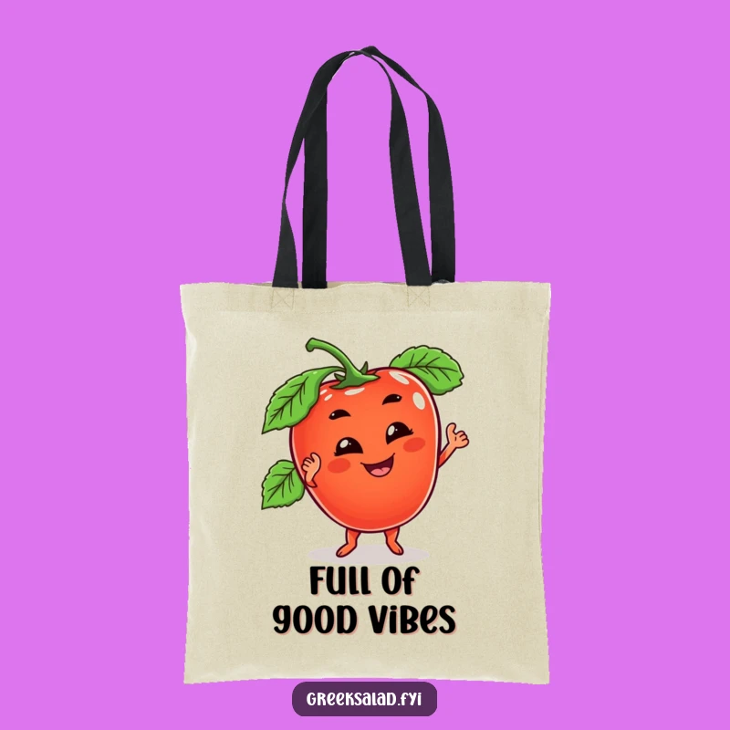 Funny Tomato Dance Tote Bag - Goofy Grooving Veggie Carry-All, Perfect Funny Gift