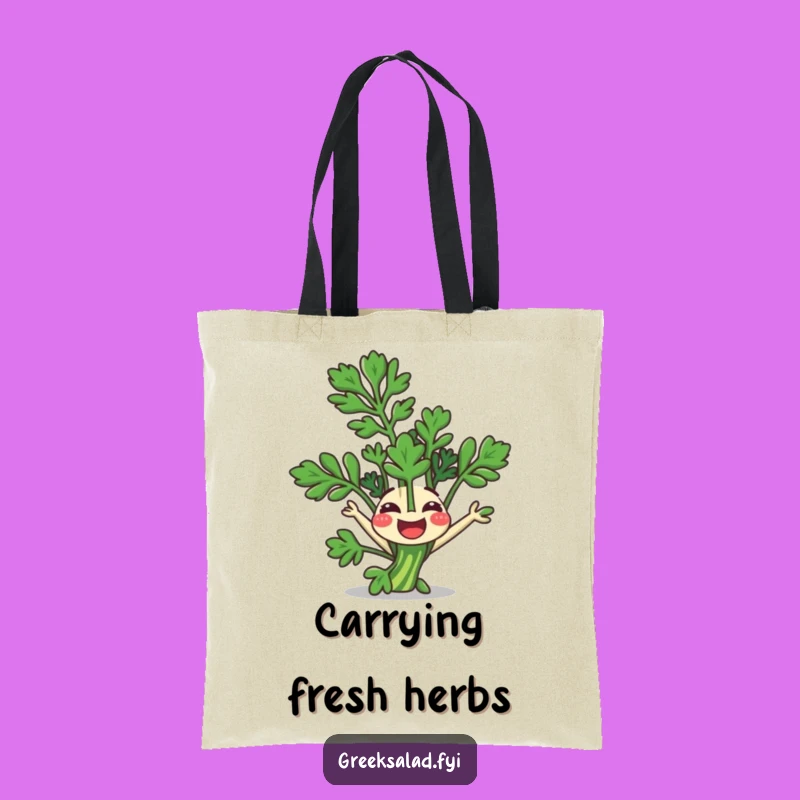Funny Tote Bag: Parsley Somersault, Fresh Accessory