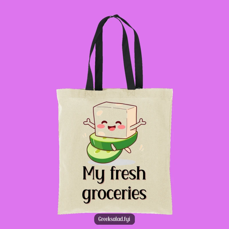 Funny Feta Leap Tote Bag - Carry Your Humor & Snacks
