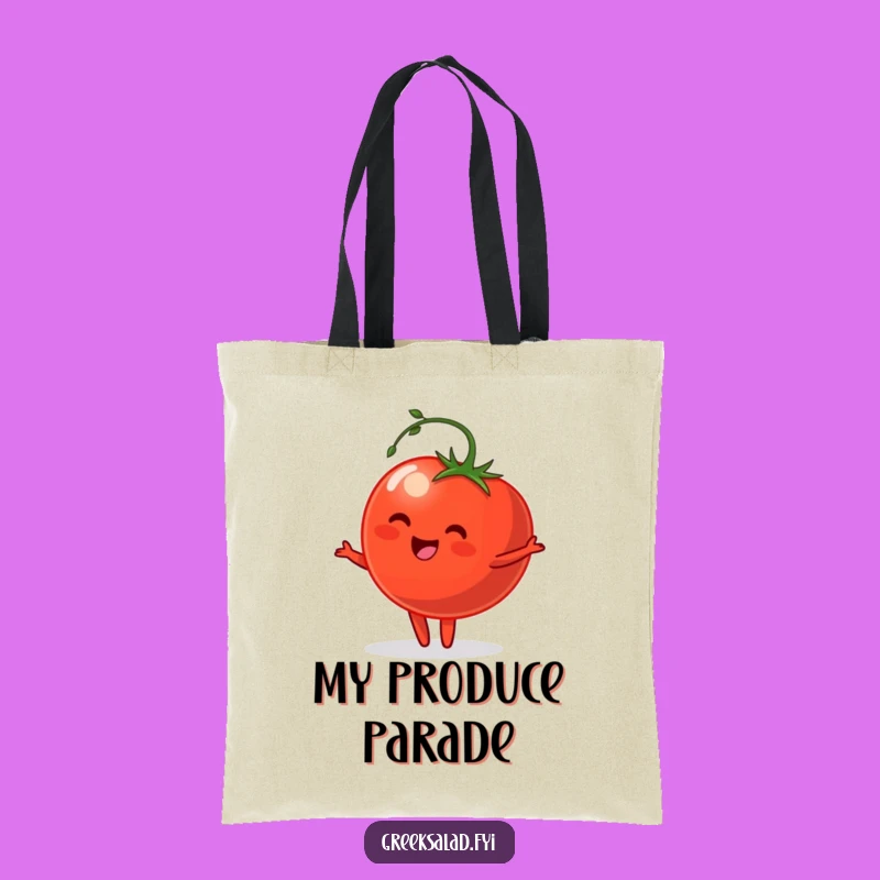 Funny Tomato Pirouette Tote Bag - Durable Veggie Dancer Bag, Perfect Funny Gift for Shoppers