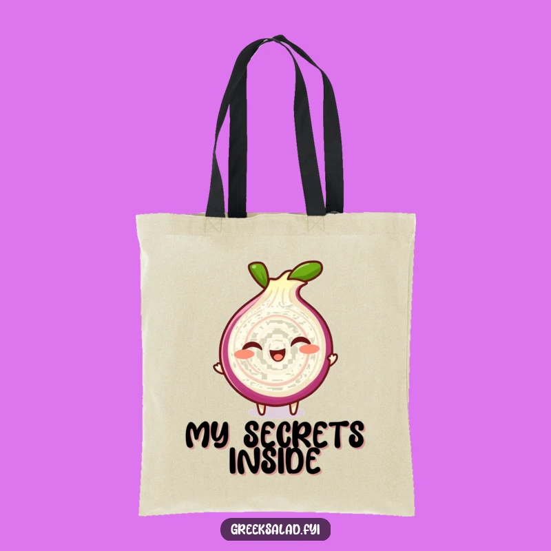 Funny Onion Tote Bag: Giggling Red Character Carry-All Gift